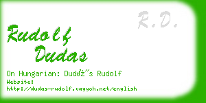 rudolf dudas business card